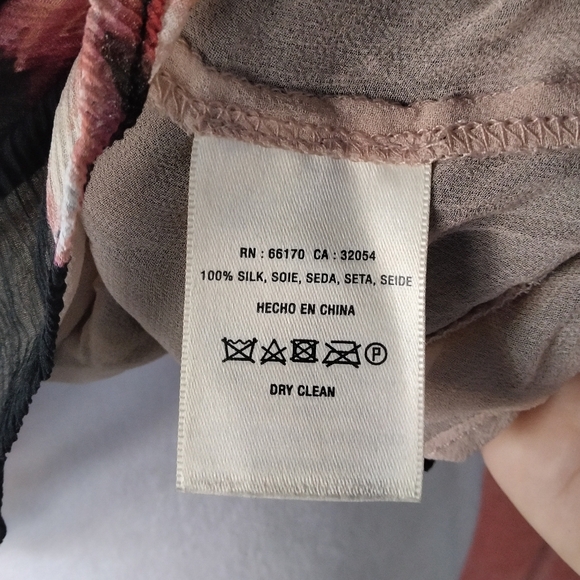 Anthropologie E by Eloise Floral Lightweight 100% Silk Tank Top Size Small - Picture 8 of 8